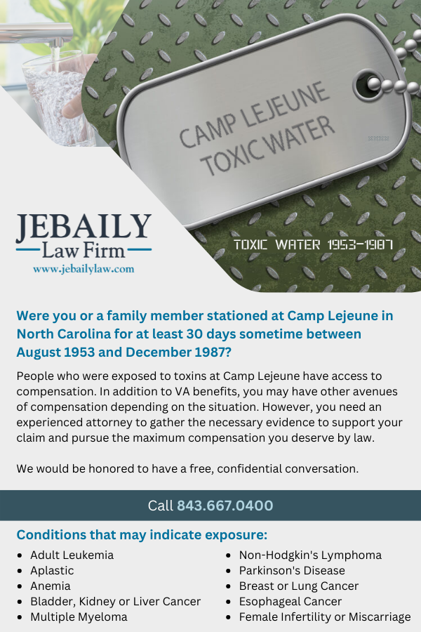 Camp Lejeune Toxic Water Lawyers
